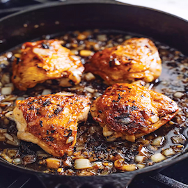 Honey-lemon chicken thighs