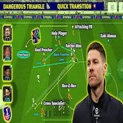 efootball best formation for quick counter xabi alonso