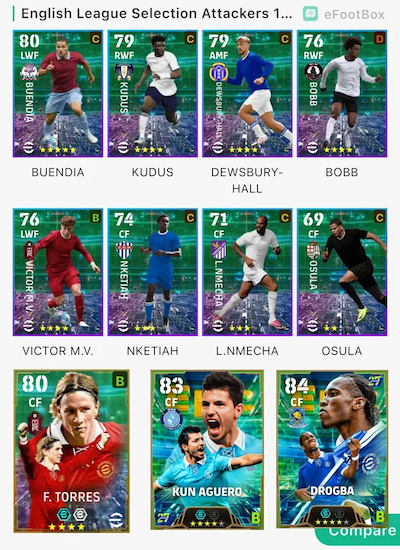 eFootball Leak English League Selection Attackers Oct 12, 2026